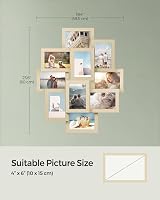 SONGMICS Collage Picture Frame 10 Openings 4x6 Natural Beige RPF020N01 view 5