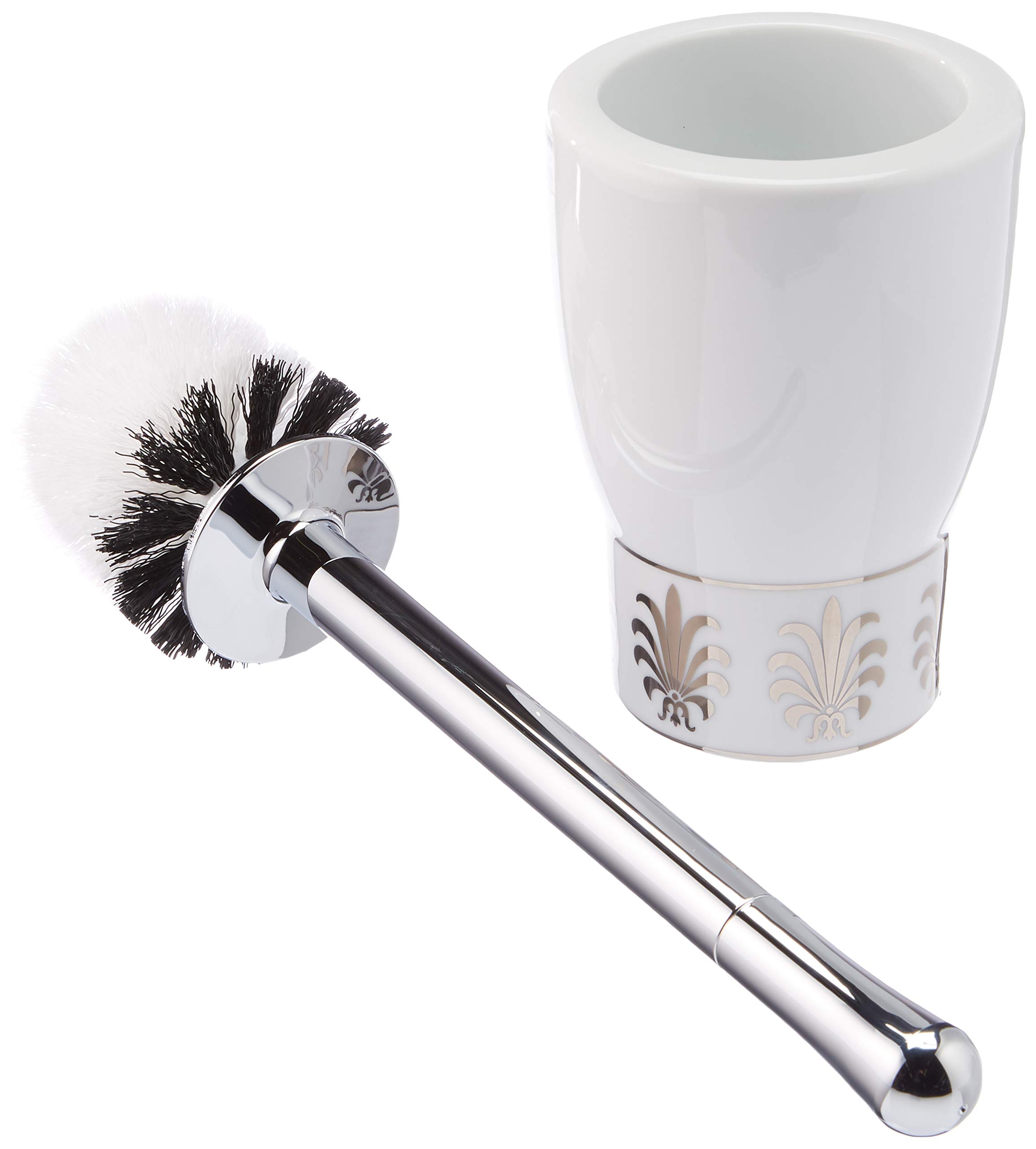 Spirella Desk Accessory with Brush Operator White/Floral 1207437, White, Standard