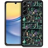 DAIZAG Compatible with Samsung Galaxy A16 Case,Skull Flowers and Books Slim Scratchproof Anti-Drop Pattarn Design for Boys Girls Protective Shell Case for Samsung Galaxy A16