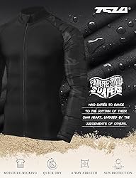 TSLA Men's Long Sleeve Zip Rash
