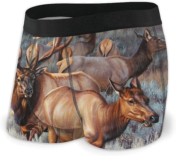 Deer Reindeer Elk Men Boxer Briefs Comfort Classic Underwear Cool