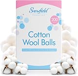 SOL 200pk Cotton Wool Balls - 100% Pure Cotton for Baby Care & Crafts view 1