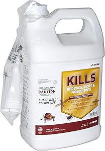 JT Eaton 209-W1G Kills Bedbugs, Ticks and Mosquitoes Water Based Spray with Sprayer Attachment, 1-Gallon