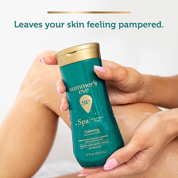 SUMMER’S EVE SPA CALMING DAILY ALL-OVER FEMININE WASH, 12 FL OZ, PH BALANCE FEMININE WASH FORMULATED TO REMOVE ODOR