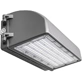 Amptonica LED Full Cutoff Wall Pack, 70W(600W Eqv.) 8,400LM 5000K with Dusk to Dawn Photocell, 100-277Vac, LED Wall Pack for Outdoor Lighting (1 Pack) - ETL Listed