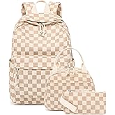 Bluboon School Backpack Set Girls Womens Laptop Bookbag Casual Daypack Fits 15 inch Laptop with Lunch Tote Bag and Pencil Bag