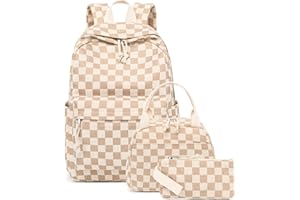 Bluboon School Backpack Set Girls Womens Laptop Bookbag Casual Daypack Fits 15 inch Laptop with Lunch Tote Bag and Pencil Bag