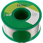 ZSHX Lead Free Solder Wire Sn99 Ag0.3 Cu0.7 Rosin core solder wire for electrical soldering (0.8mm 50g)