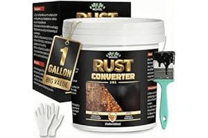 2-in-1 Rust Converter & Metal Primer - 1 Gallon Black Rust Inhibitor Paint for Metal, Ultra Automotive Rust Reformer & Seal, 