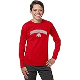 Little King NCAA Youth Boys & Girls Long Sleeve T Shirt-Arch Logo-100% Cotton-Team Colors (YS YM YL YXL)