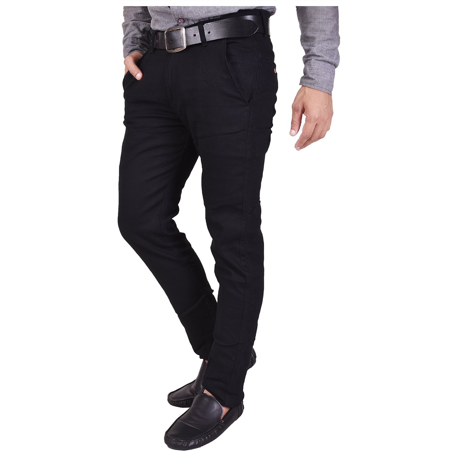 nation polo club men's slim fit cotton trouser grey