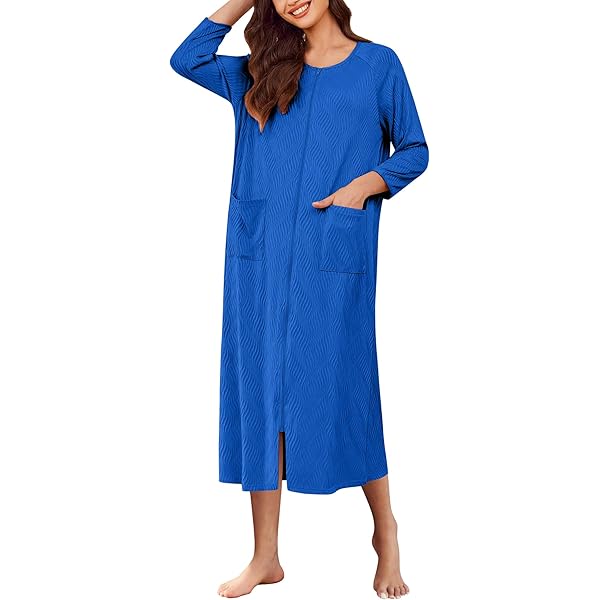 House Coats For Woman WMTBSRSW Women's Flannel House Coats Long