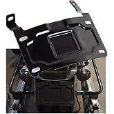 Lynlane Motorcycle License Plate Reloaction Mount on the Turn Signal Bar Holes compatiable for Softail Touring Road King Street Glide (Black)
