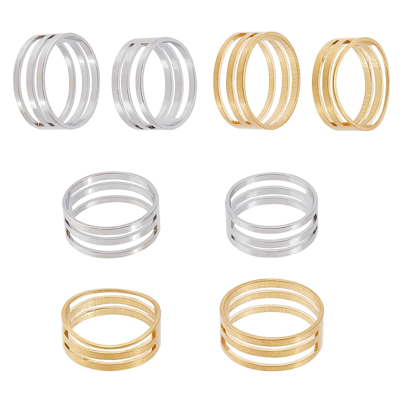 NICENEEDED 8 Pcs Metal Jump Ring Opener, Jump Ring Opening Closing Tools for Jewelry Making, Circle Jump Ring Tool for Jewelry Makers DIY Craft Projects Supplies 2 Colors