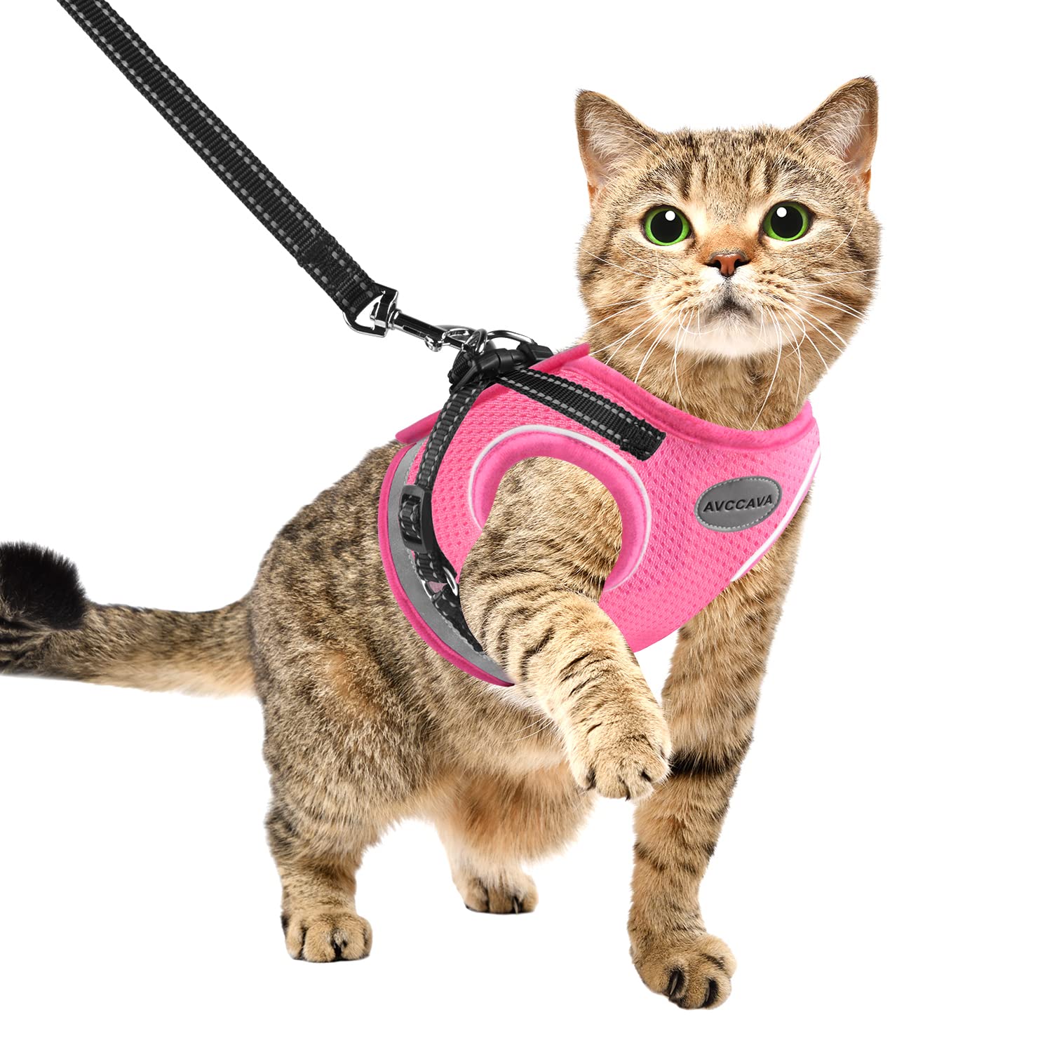 MELARQT AVCCAVA Cat Harness and Leash for Walking, Kitten Escape Proof Harnesses, Adjustable Reflective Puppy Vest Harness with Leashes Set, Easy Adjustable Soft net Breathable Pet Safety Jacket