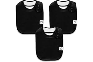 Giggly Goose 3 Pack Baby Bibs for Boys & Girls | Cotton, Absorbent Drooling & Teething Bib | Thick, Adjustable Snap-on