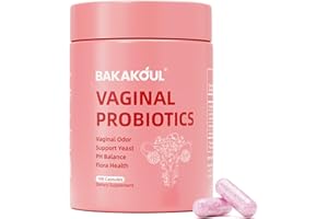 BAKAKOUL Vaginal Probiotic with Prebiotics & Lactobacillus Probiotic Blend pH Balance for Women,Vaginal Health Supplement,Reduce Vaginal Odor & Vaginal Flora,100 Count (Pack of 1)