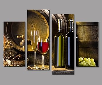 Amazon.com: Noah Art-Modern Still Life Art Print, Red Wine Barrel ...