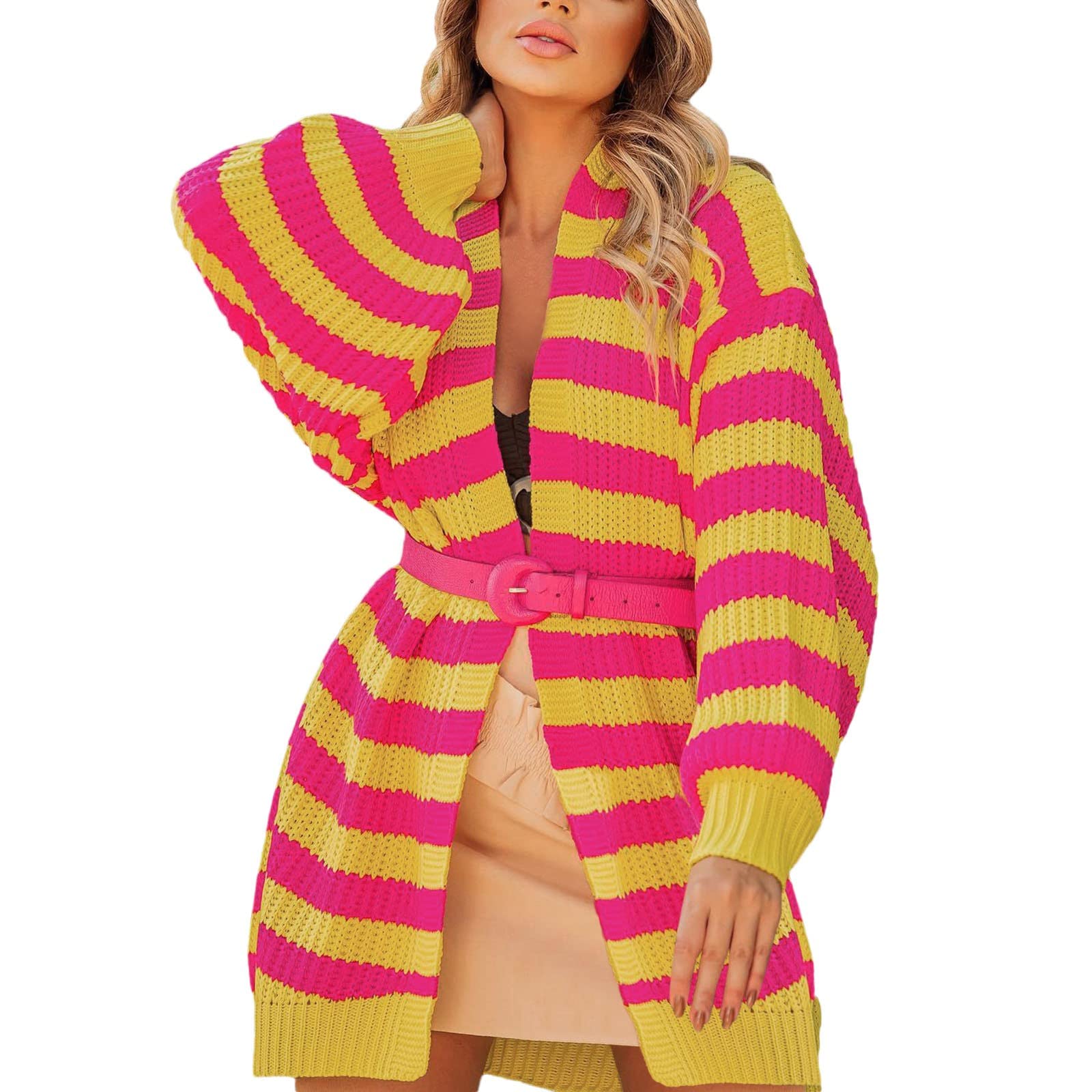 ADJHDFH Brown Sweater Bat Wing Cardigan For Women