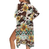 STUOARTE Womens Kimono Swimsuit Coverups Casual Loose Long Bathing Suit Cover Up Summer Beach Coverup