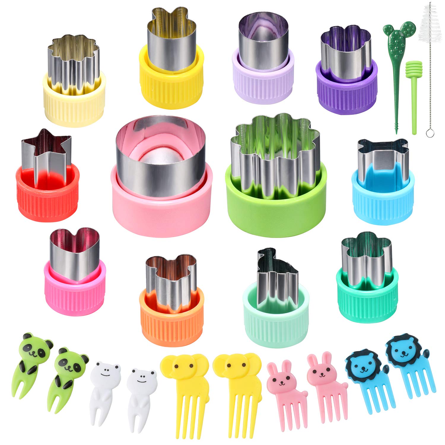 Photo 1 of 12 pcs Mini Cookie Cutters Vegetable Cutter Shapes Sets Fruit Stamps Mold