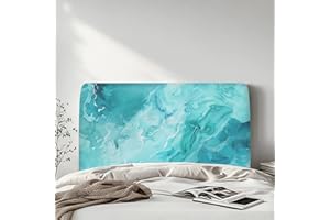 Qehuruxo Green Marble Bed Headboard Cover for Queen,Stretch Bed Headboard Slipcover Covers,Headboard Slipcover Fabric Headboard Dustproof Protector