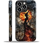Kapadiy Case for iPhone 16 Pro Max Case,Halloween Witch Moon Stained Glass Design Hybrid Dual Protection Silicone + Hard PC Shockproof Full Body Cover,Slim Anti-Scratch Protective for Men Women