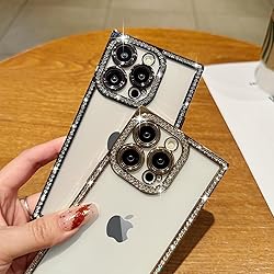 ROSEHUI Clear Glitter Phone Case for iPhone 15 Pro