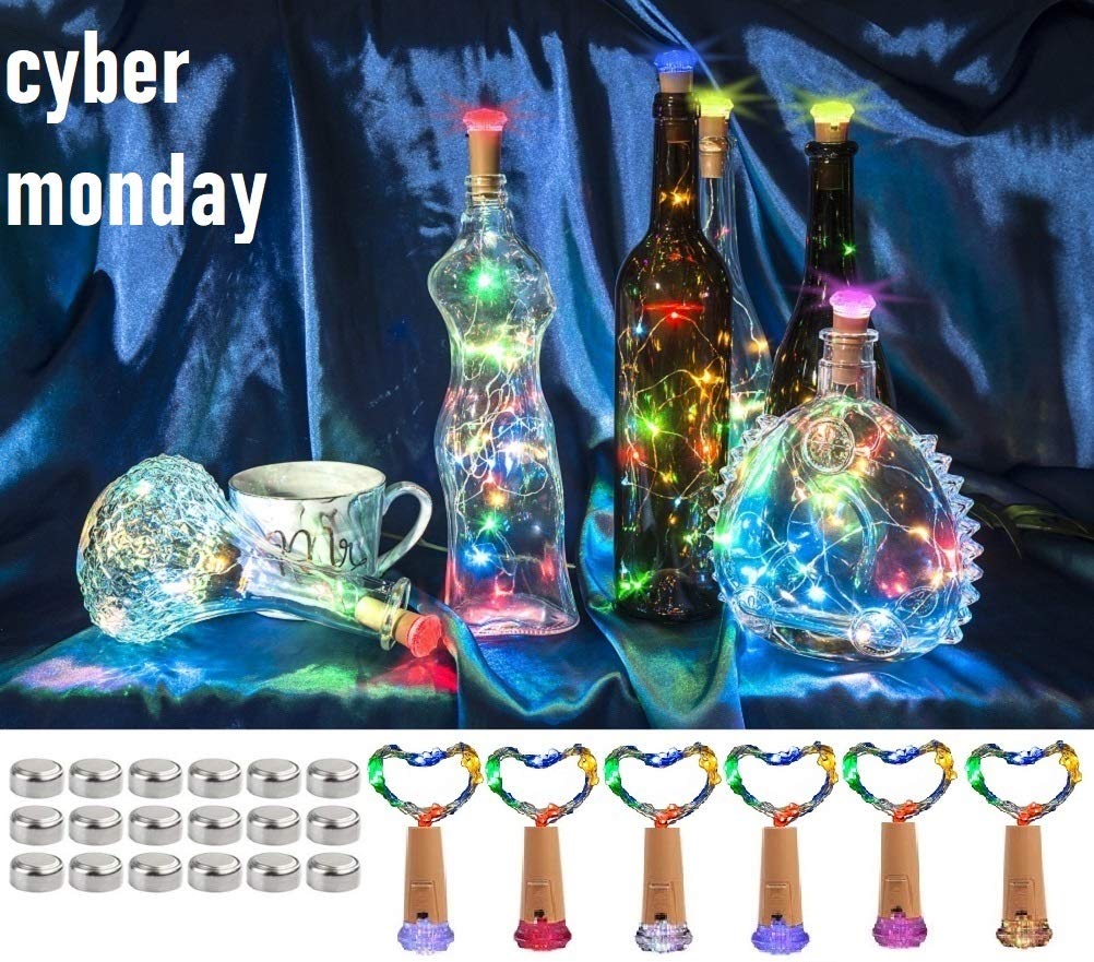 Wine Bottle Lights W Cork Top Color Changing Battery Operated Fairy LED