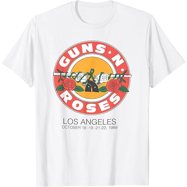 Amazon.com: Bravado Guns N Roses L.A. 1989 Bullet T-Shirt (X-Large