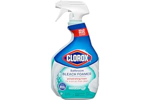Clorox Disinfecting Bathroom Foamer with Bleach Original, Household Essentials, 30 Ounce Spray Bottle (Package May Vary)