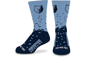For Bare Feet NBA Unisex Kids Nba Spray Zone Crew Sock Youth