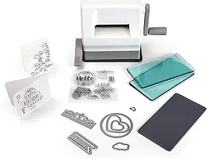 Sizzix Sidekick Starter Kit 661770 Portable Manual Die Cutting & Embossing Machine for Arts & Crafts, Scrapbooking & Cardmaking, 6.35 cm Opening