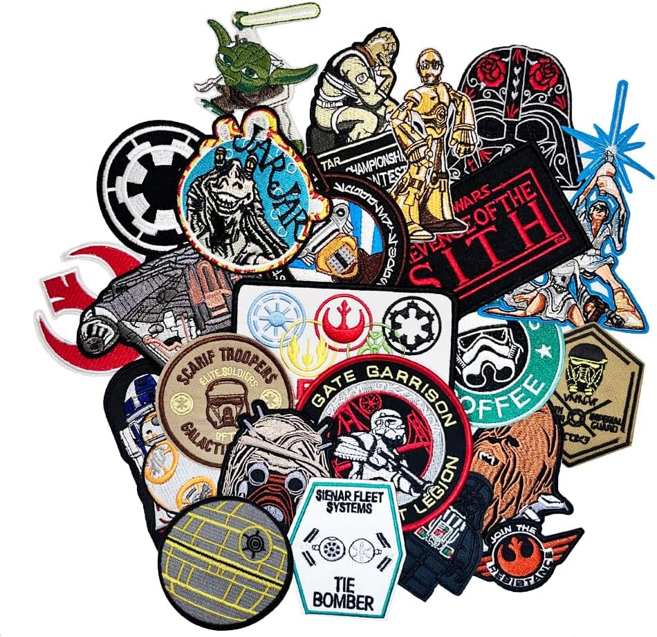 Mixed Media - 23 Pieces Halloween Costume Cosplay Movie TV Series Embroidered Iron On Patches for Jackets Backpacks Jeans