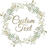 Personalized Floral Stickers, Round Waterproof Vinyl Custom Labels Stickers Personalized for Wedding/Business Logo/Business/Cups/Jar/Canning/Birthday/Etiquetas Personalizadas/Thank You Stickers