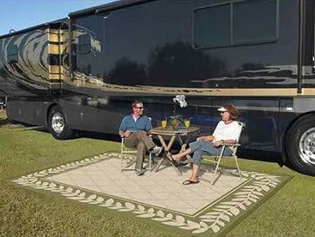 Amazon Com Patio Mat Indoor Outdoor Rv 9 X12 Reversible Camping