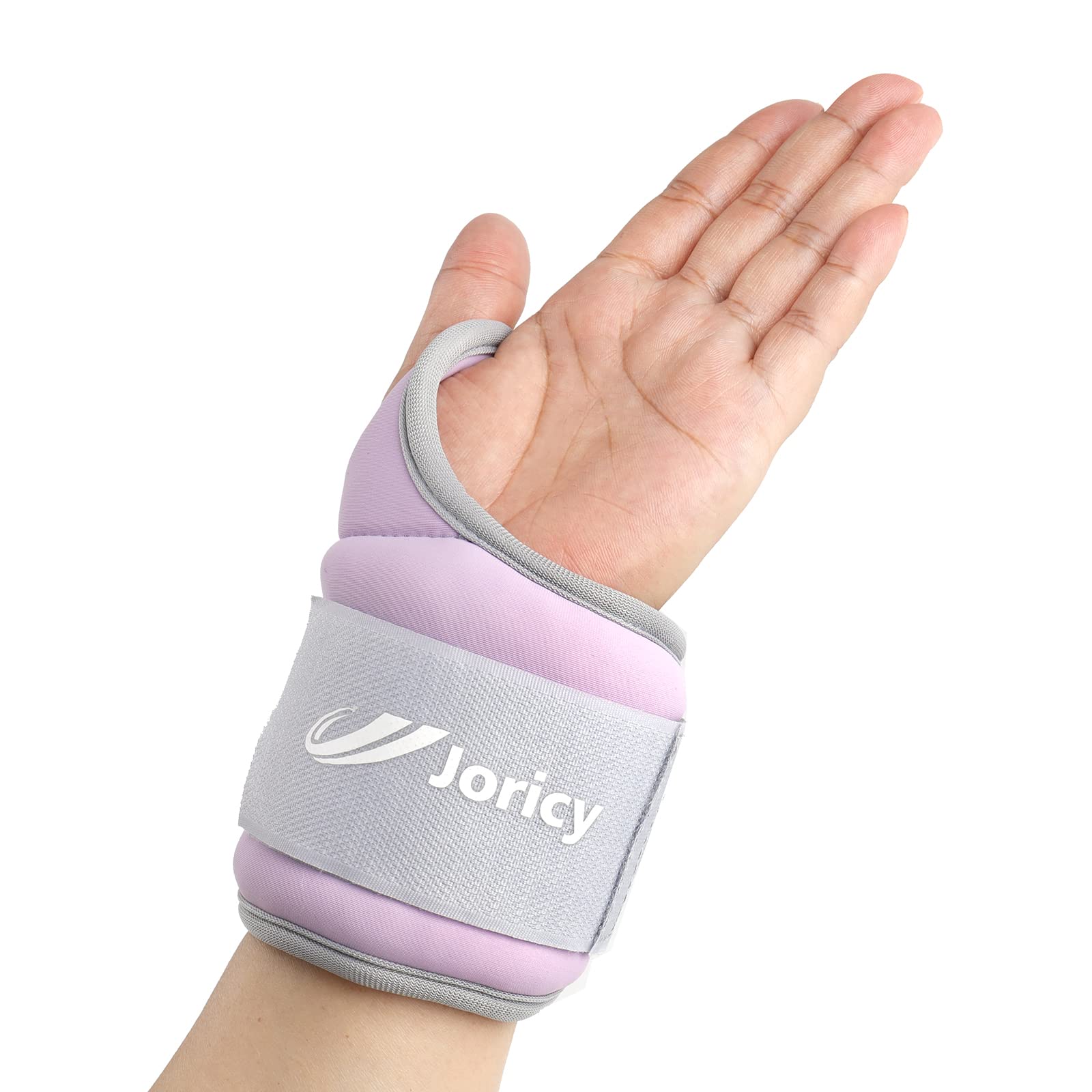 Wrist Weights with Thumb Loops Lock for Women Men Kids 1kg a Pair Ankle Weights Set Arm Hand Weighted Gloves for Walking, Running, Training, Gym, Cardio Exercises, Light Purple