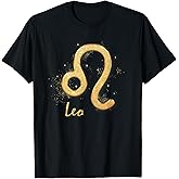 Leo Golden Sign Zodiac July August Birthday T-Shirt