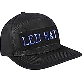alavisxf xx LED Cap, Detachable LED Display Screen Smart Hat Adjustable Cool LED Baseball Cap for Party Christmas Halloween(Blue Light)