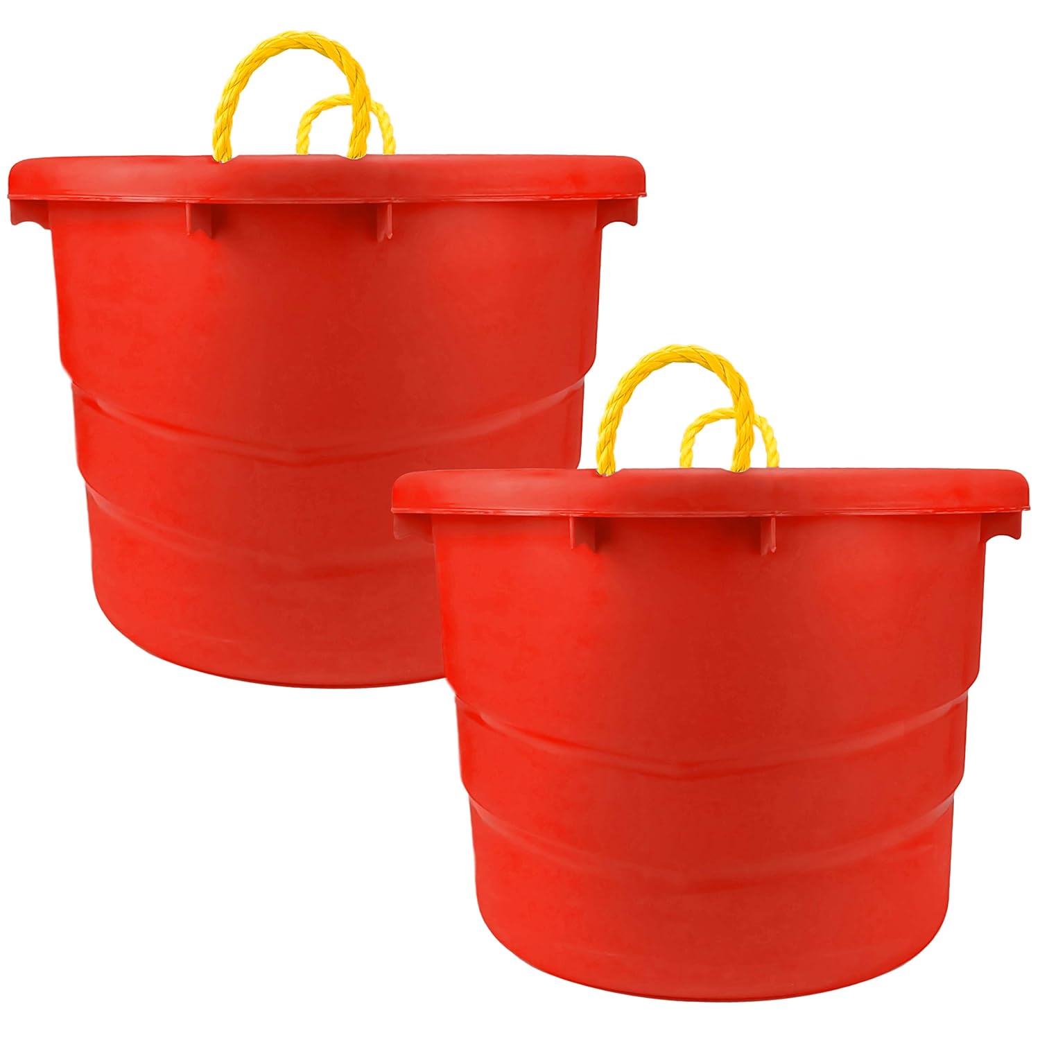 Plastic Utility Tub with Rope Handles, 12 Gallon, Red, Set of 2 Amazon