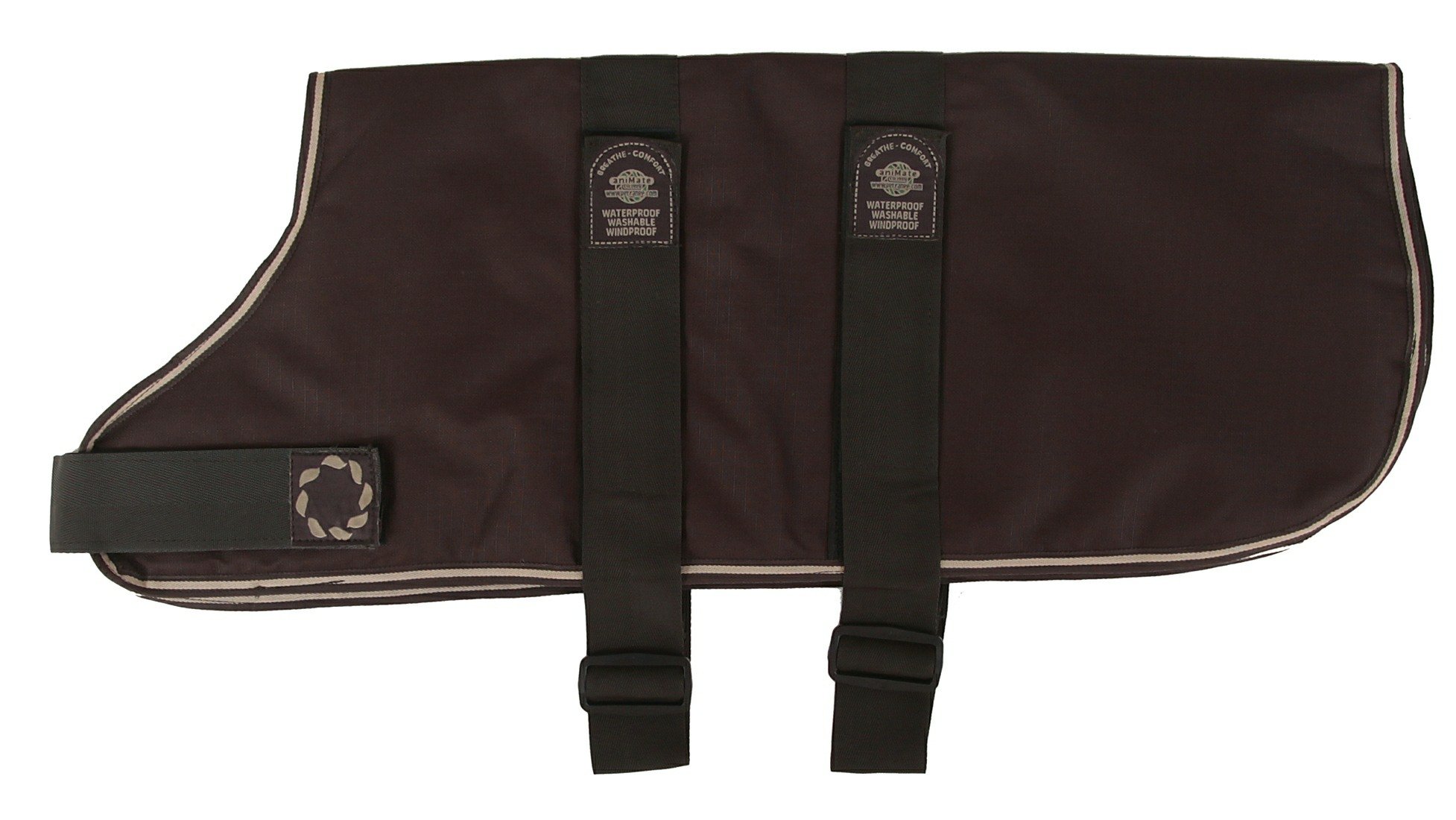 Outhwaite Padded with Adjustable Strap Dog Coat, 28-inch, Brown
