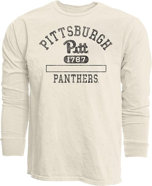 Blue 84 Standard NCAA Officially Licensed Long Sleeve T-Shirt Ivory Dyed Ringspun