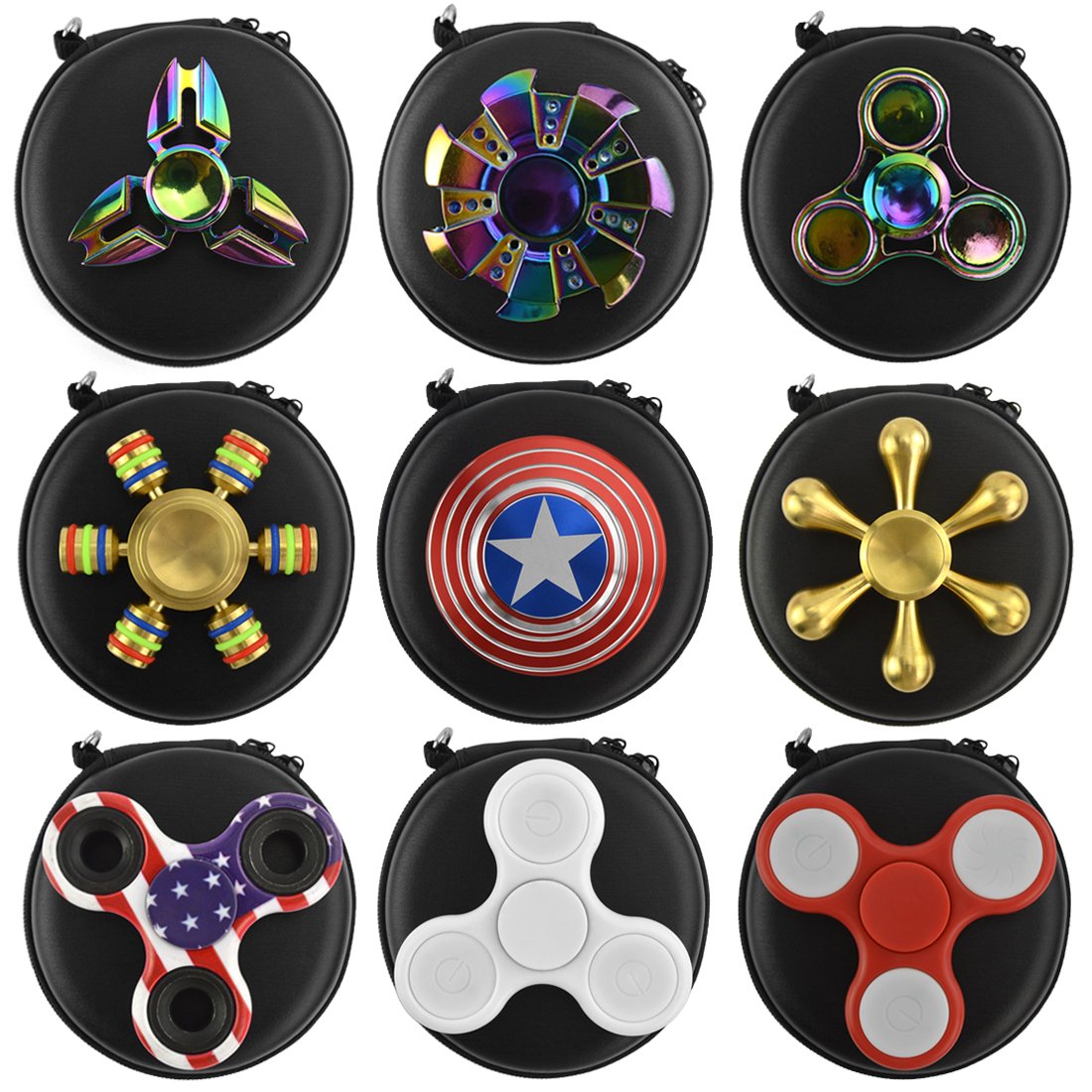 Fidget Spinner Protective Case/Finger Spinners Round Carrying Case