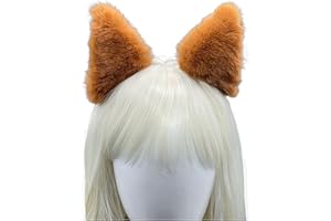 Agymo Fox Wolf Cat Ears Clips, Animal Furry Ears,Christmas Halloween Ears,Cosplay Costume Accessory Funny Gifts