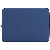 RAINYEAR 14 Inch Laptop Sleeve Case Protective Soft Padded Zipper Cover Carrying Computer Bag Compatible with 14" Notebook Chromebook Tablet Ultrabook (Navy Blue)