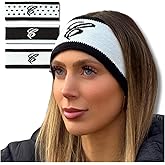 Women’s Winter Headbands | Cute Black & White Fuzzy Snow Ear Muff | Fashion Apres Ski Fleece Wide Headband Ear Warmer for Women | Warm Cozy Inside Fur for Cold Weather | Polka Dot Headband | 3 Pack
