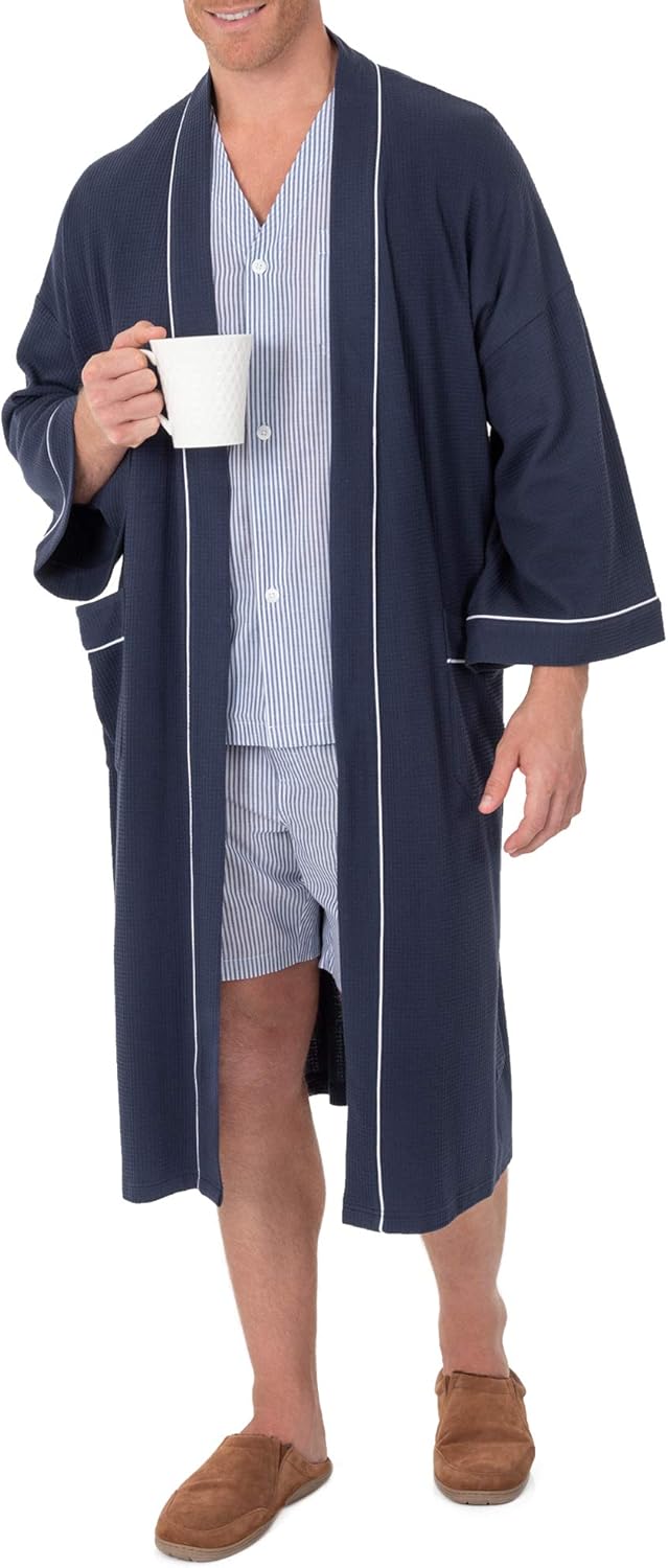 Geoffrey Beene Men's Broadcloth Short Sleeve Knee-Length Pajama Set at  Men’s Clothing store