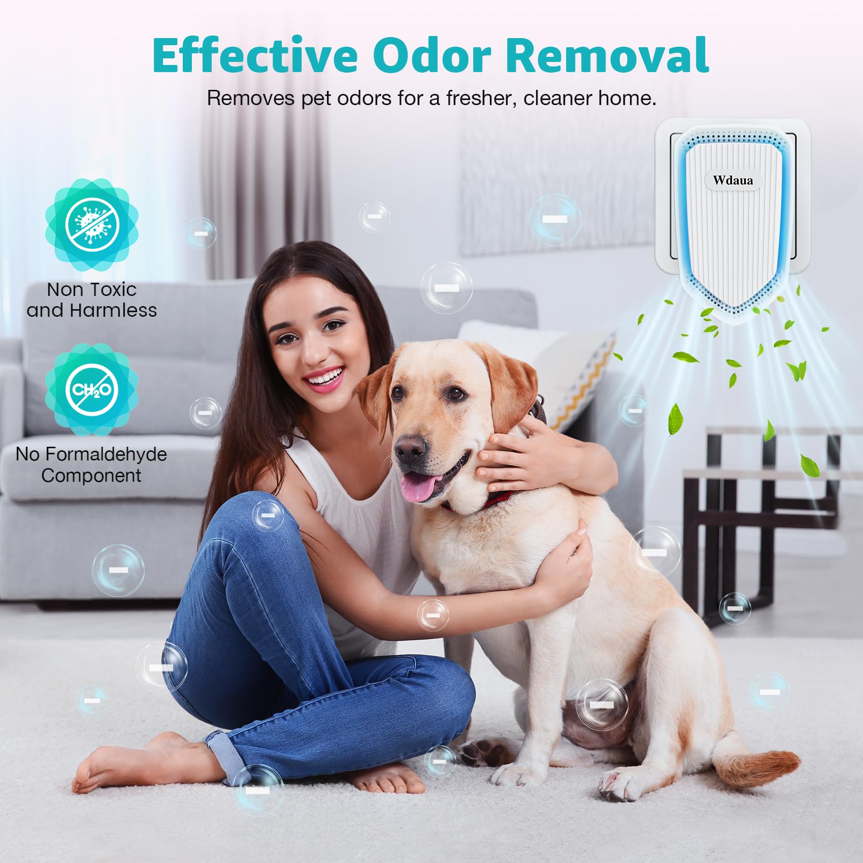 Plug-In Air Purifier 4 Pack Negative Ion Air Purifiers Ionizer for Home, Bedroom, Office, Basement Kitchen Air Freshener Odor Reducer Pets Smoke Smell (4)