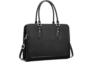 MOULYAN Laptop Bag for Women 15.6 Inch Work Tote Bag for Women,Leather Computer Bags Waterproof Tote Professional Briefcase,Large Capacity Business Office Bag for Work