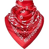 Mariorlsy 35" Men's Silk Cowboy Scarf - Oversized Western Bandana Neckwear, Large Square Scarf with Gift Packaging